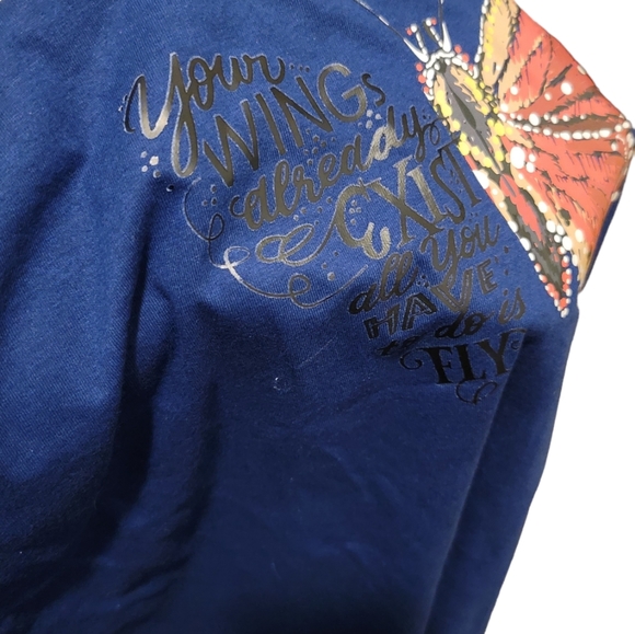 Women's Butterfly T-Shirt Size Large - Picture 4 of 6